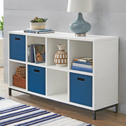 Better Homes & Gardens 8-Cube Bookshelf Organizer with Metal Base, White