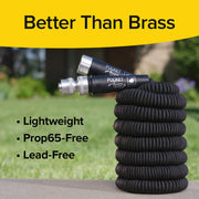 Pocket Hose Silver Bullet Expandable Garden Hose, 75 ft, 3/4 in, Lightweight with Lead-Free Aluminum Fittings and Turbo Shot Nozzle