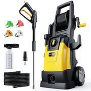 Tcisa Electric Pressure Washer, 4000 PSI, 2.8 GPM, 1500W Motor, 35FT Power Cord, 20FT Hose, 5 Quick Connect Nozzles, Foam Cannon, HC002MU10NBA