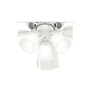 Hunter 50895 Swanson 52 in. Integrated LED Indoor Fresh White Ceiling Fan