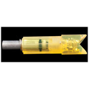 Burt Coyote Crossbow Lumenok Crescent or Flat Lighted Nocks - Crescent/Gold Tip - Red - 3 pack