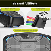 Flybird SZJ-Black 4D Vibration Plate, Triple Motors/500 lb Capacity, Black