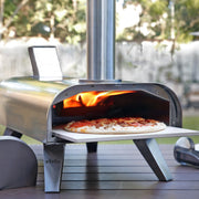 Big Horn Outdoors 12in Multi-Fuel Outdoor Pizza Oven, Stainless Steel, Wood Pellet, Gas & Electric Compatible, Portable, Silver, SRPG18003