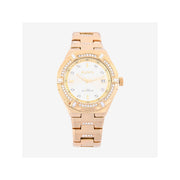 Elgin Mens Crystal Accent Gold Tone Bracelet Watch Fg180013 - NO COLOR ONE SIZE
