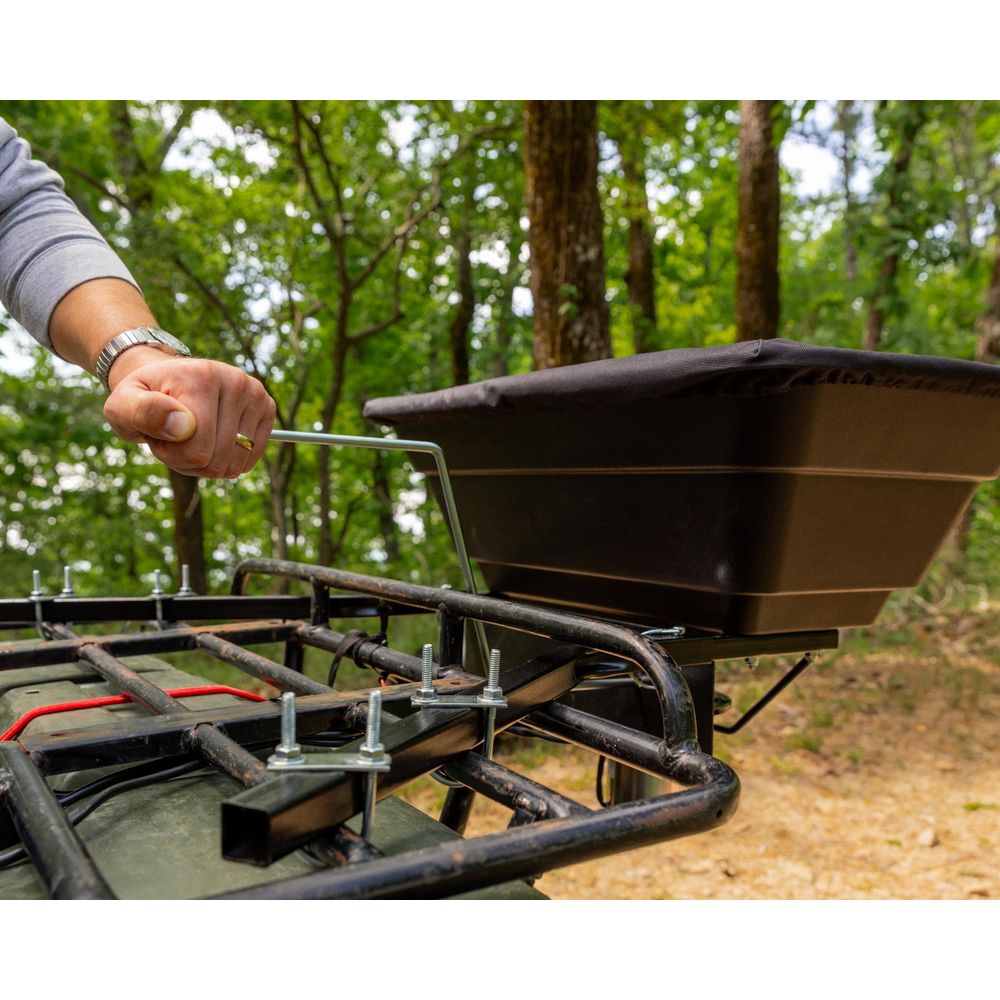 Maxxtuff Food Plot Spreader, 50 lb Capacity, 12V Electric ATV Broadcas ...