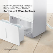 TCL W50D9P3 50 pt 4,500 sq ft Smart Dehumidifier with Pump White - Energy Star 2024, Works with Alexa/Google Assistant