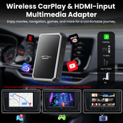 TOGUARD RC2867 HDMI Input Car TV and Wireless CarPlay Adapter 2-in-1 Dongle, Convert Wired to Wireless CarPlay, Bluetooth 5.0, Supports HDMI Devices, Plug and Play for Factory Car Stereo 2016+, RC2867