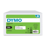 Dymo Authentic LW Mailing Address Labels, White, 1-1/8 in x 3-1/2 in, 24 Rolls of 350 Labels (8,400 Total)
