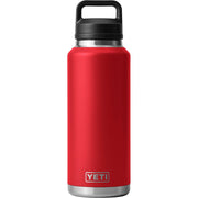 YETI Rambler 46 oz Hydration Bottle with Chug Cap, Double-Wall Vacuum Insulated, Stainless Steel, No Sweat Exterior, Rescue Red, 81481048