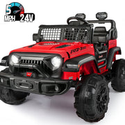 Wisairt 24V Kids Ride On Truck Car B Box, Red - Durable