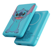 Disney Lilo and Stitch 5000mAh MagSafe Compatible Magnetic Power Bank, Portable Charger with USB-C Input, Stitch Blue