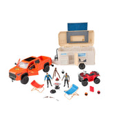Bass Pro Shops Toyota Tundra Open Range Camper Playset Toy with Licensed Truck and Camper