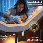 CHITOOMA Electric Adjustable Queen Bed Frame with Massage, Wireless Remote, Zero Gravity, 4 USB Ports