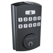 Brinks Electronic Deadbolt Lock with Fingerprint and Keypad, PRO-GUARD Security, Tuscan Bronze, ANSI Grade 3, Keyless Entry, Anti-Tamper Alarm, 4392-150