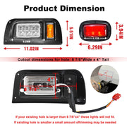 Partiue Golf Cart Light Kit Compatible with Club Car DS 1993+, 12V LED Street Legal Deluxe Headlight Tail Light Assembly with Turn Signals Hazard Light Switch Horn Brake D-Deluxe DS 1993-UP