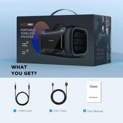 Oraolo M33 Pro Bluetooth Speaker, 40W Power, Deep Bass, IPX6 Waterproof, Wireless Stereo Sound, 24H Playtime, Built-in Mic, TF/SD Card, AUX-in, Portable with Silicone Handle