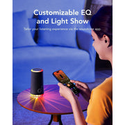 Soundcore A3166Z11 Glow Portable Wireless Speaker with Light Show, 18H Playback, Black