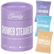 Cleverfy Shower Steamers Aromatherapy - Tube gift box for women and adults.   Pack of 3 lavender sho