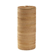 Better Homes & Gardens Floor Standing Toilet Paper Holder with Lid, Rattan, Honey Color, Holds Four Rolls