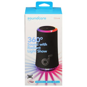 Soundcore A3166Z11 Glow Portable Wireless Speaker with Light Show, 18H Playback, Black
