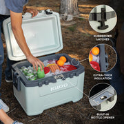 Igloo Overland 50 QT Hard Sided Cooler, White, 50 Quart Capacity, Durable Outdoor Construction