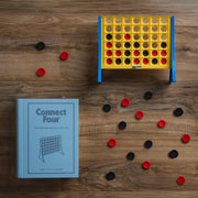 Winning Solutions Connect 4 Vintage Bookshelf Edition Board Game, Fabric-Wrapped Book Case, 42 Wooden Checkers, 10.6 x 8.4 x 2.6 in, 2 lb, 43417
