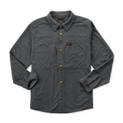Marsh Wear Delano Corduroy Overshirt Shacket, Soft Diamond Check Cord Fabric, Antique Brass Snaps, Iron Blue, Long Sleeve, MWJ26