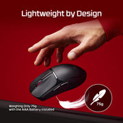 HyperX Pulsefire Fuse Wireless Gaming Mouse, Ambidextrous Design, 12,000 DPI, Dual Wireless Connectivity, Black