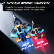 WonderStone 2311 Obstacle Avoidance RC Airplane, Foam Remote Control Jet with LED Lights & 2 Modular Batteries, Orange