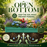Land Guard Raised Garden Bed, Galvanized Metal Rectangle Planter Kit, 8x4x1 ft, Forest Green
