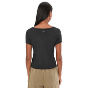 Columbia Women's Pinetown Canyon Rib Short Sleeve T-Shirt, Moisture-Wicking Omni-Wick Fabric, Sand Dune, Medium, 2156641-715