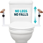 Lunderg Toilet Safety Rails for Seniors, Adjustable Height Grab Bars, Sturdy Steel Frame, Legless Design, White