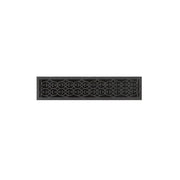 Signature Hardware 345981 Old Victorian Cast Iron Floor Register Black Powder Coat 6in x 30in