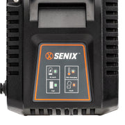 Senix 20 Volt Max Lithium Ion Battery Charger with Light Indicator and Wall Mount Compatible with X2 Batteries CHX2
