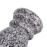 CasaWorks Gray Granite Cemetery Vase, Durable Heavy 9 lb Outdoor Memorial Flower Holder, Polished Finish, 4.3 in Diameter, 9.8 in Height