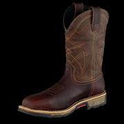 Irish Setter Marshall Waterproof Square Steel Toe Western Work Boots for Men - Brown - 11M