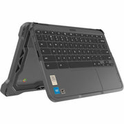 Max Cases Extreme Shell-F Slide Case for Lenovo 300e and 500e G3 Chromebooks, Dual-Layer TPU, Scratch Resistant, Gray, LN-ESF-300E-G3-GRY
