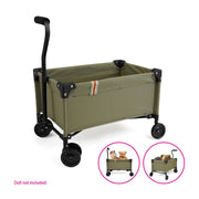 509 Little Wagon Folding Pull-Along Cart with Adjustable Handle, Durable Canvas-Metal Frame, Khaki
