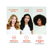 Paul Mitchell U-HC-12739 Express Ion Unclipped 3-in-1 Curling Iron - Model # 31INA - Black - 3 Pc Curling Iron 1.25 Inch Large Cone, 1 Inch Styling Rod, 0.75 Inch Small Cone