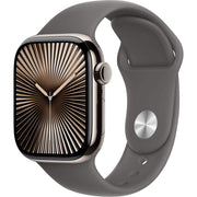 Apple Watch Gen 10 Series 10 Cell 42mm Natural Titanium - Stone Grey Sport Band MWXD3LW/A