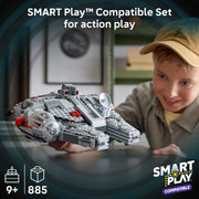LEGO Star Wars SMART Play Millennium Falcon Building Toy, 885 Pieces, Includes 4 SMART Minifigures and Tags, Multicolor, 75426