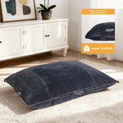 Nalone 4-in-1 Giant Bean Bag Chair, 6.4 FT Memory Foam Filled Convertible Lounger, Large Gray with Removable Washable Cover