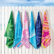 Member's Mark Kids Beach Towel, 100% Cotton, Reversible Dinosaur Jungle Design, 30 in x 60 in, Super Soft, Absorbent