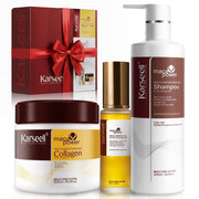 Karseell Hair Care Set, Collagen Hair Mask 500ml, Argan Oil 50ml, Hydrating Shampoo 500ml