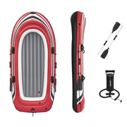 Bestway Inflatables 4-Person Inflatable Boat Raft, 704 lbs Capacity, PVC Construction, 50 in, Includes Oars and Hand Pump
