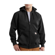 Carhartt Men's Paxton Heavyweight Hooded Full-Zip Sweatshirt, Black, Large Tall, 100614-001