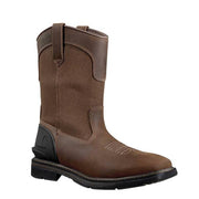 Carhartt Montana Square Steel-Toe Wellington Work Boots, Water Resistant Brown Oil-Tanned Leather, 11 Inch Pull-On, Size 10.5 W, FQ1284-M