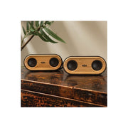 House of Marley Get Together 2 Mini Portable Bluetooth Speaker, 20W, IP67 Water Resistant, Brown, 15-Hour Battery Life