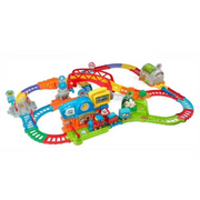 VTech My First Motorized Train Set, Multicolor Motorized Train with Track, Bridge, Tunnel, Station