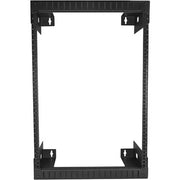 StarTech 15U Wall Mount Server Rack, 2-Post Open Frame, 19in Width, 12in Depth, Heavy Duty, Black, RK15WALLO